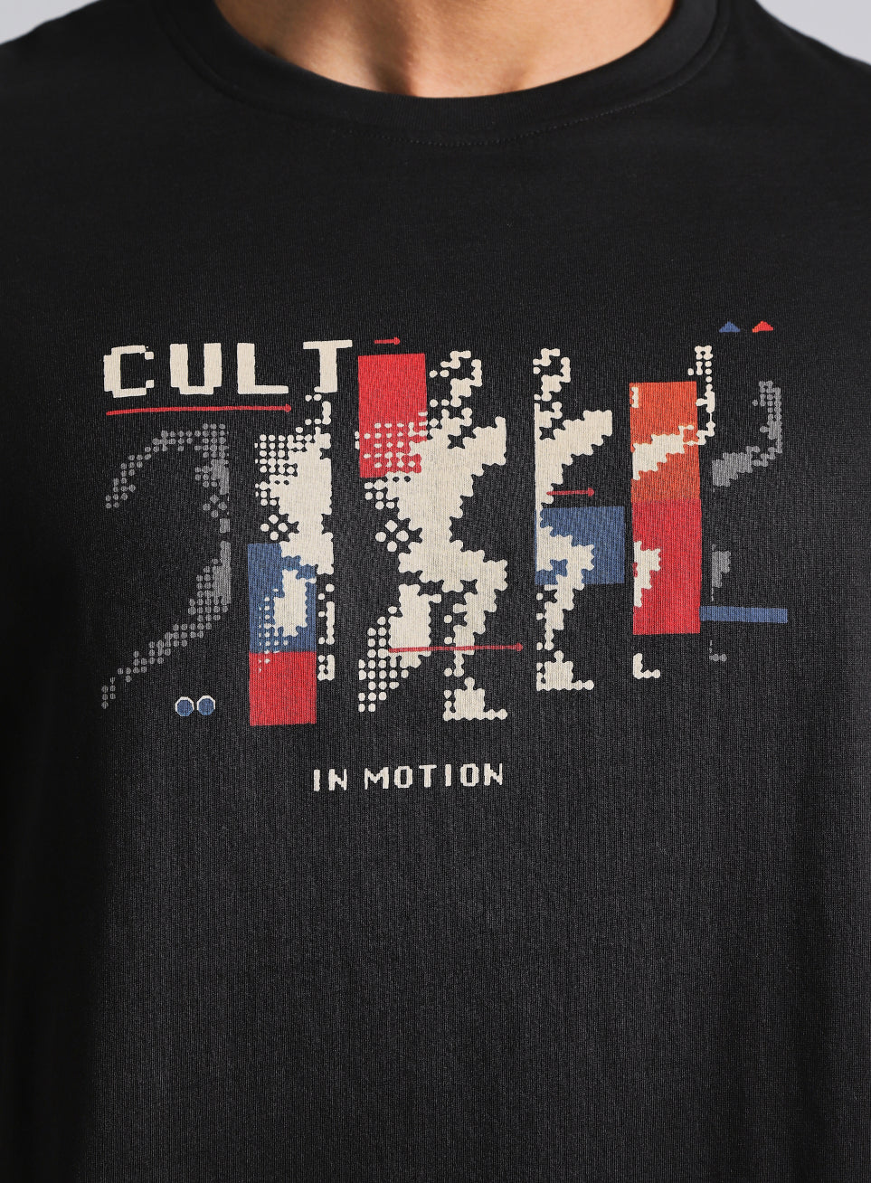 Cult Men's Black in Motion Graphic Relaxed Fit T-shirt