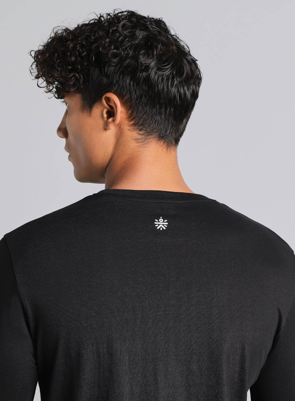 Men's Black Courtside Print Full Sleeve T-shirt