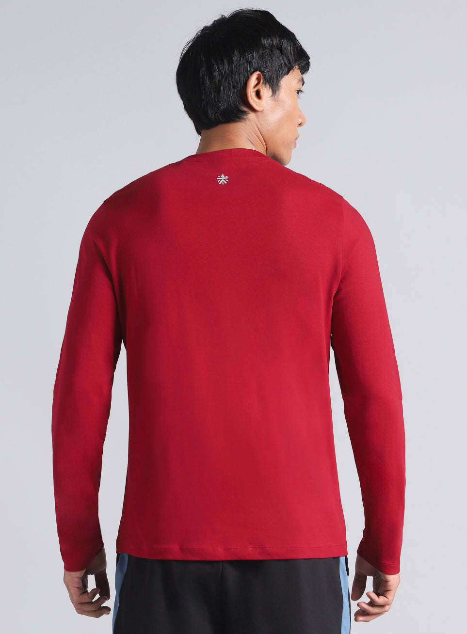 Men's Maroon Courtside Print Full Sleeve T-shirt