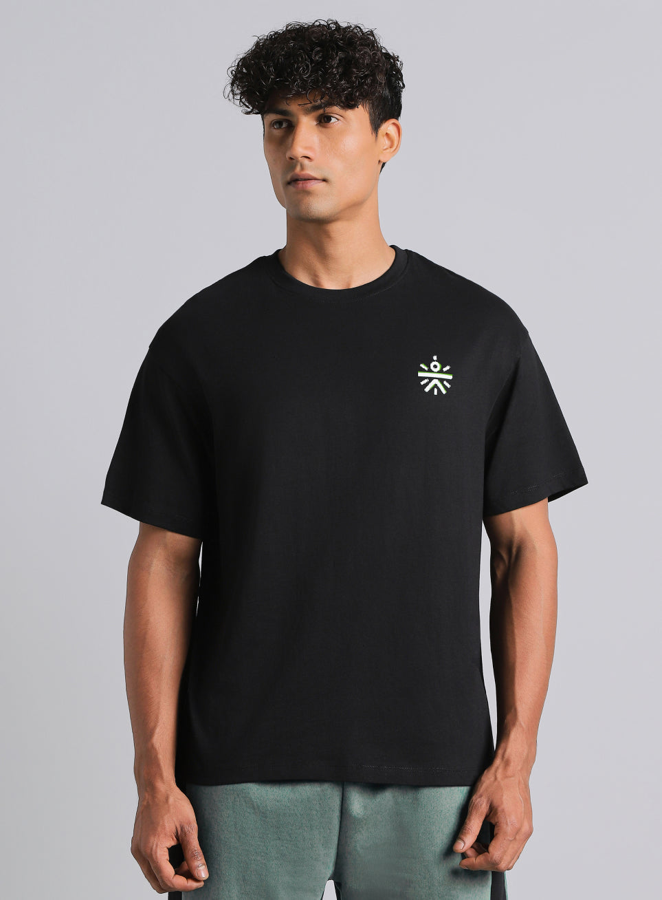 Men's Black True Athletics Graphic Relaxed Fit T-shirt