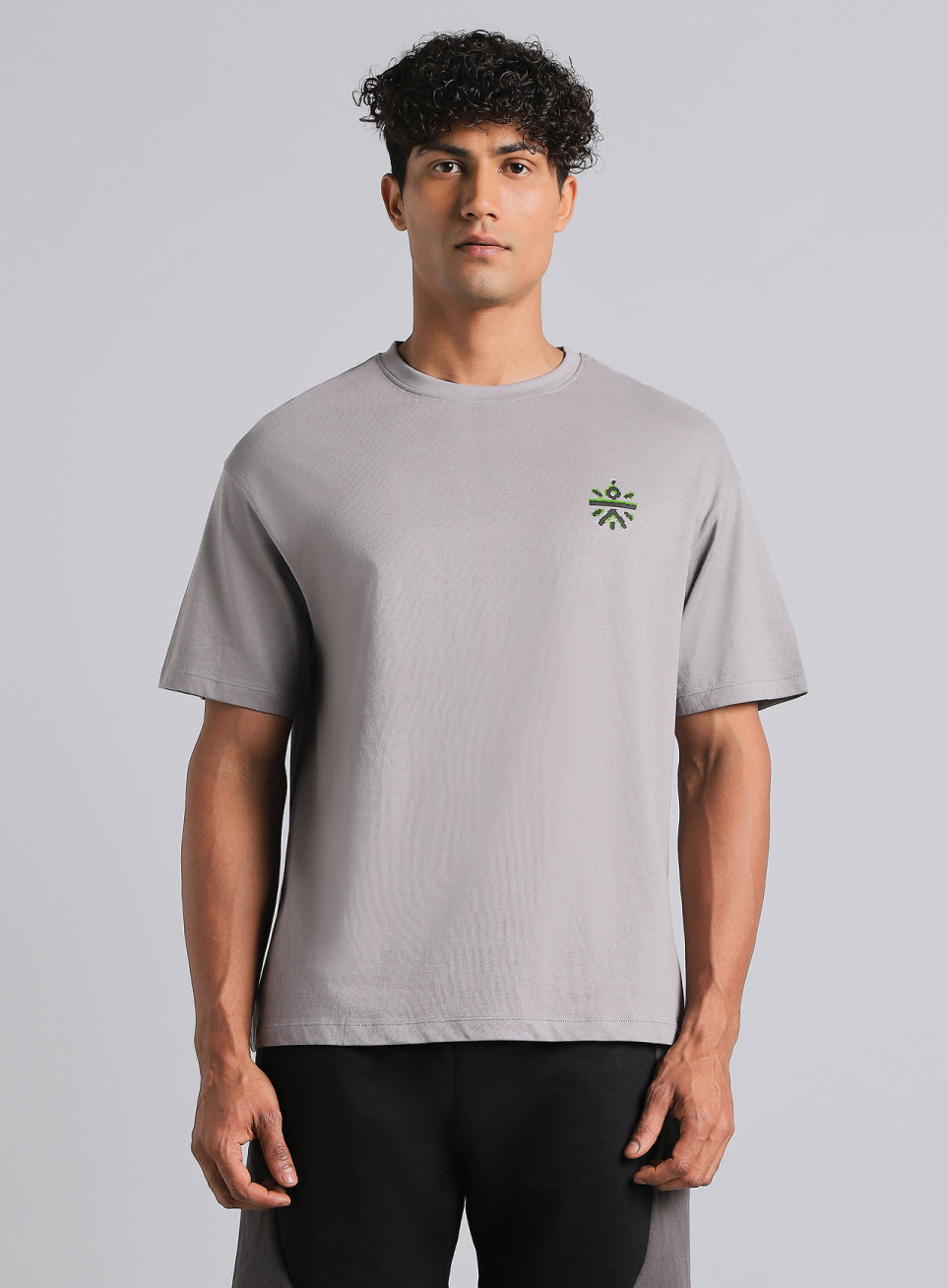 Men's Grey True Athletics Graphic Relaxed Fit T-shirt