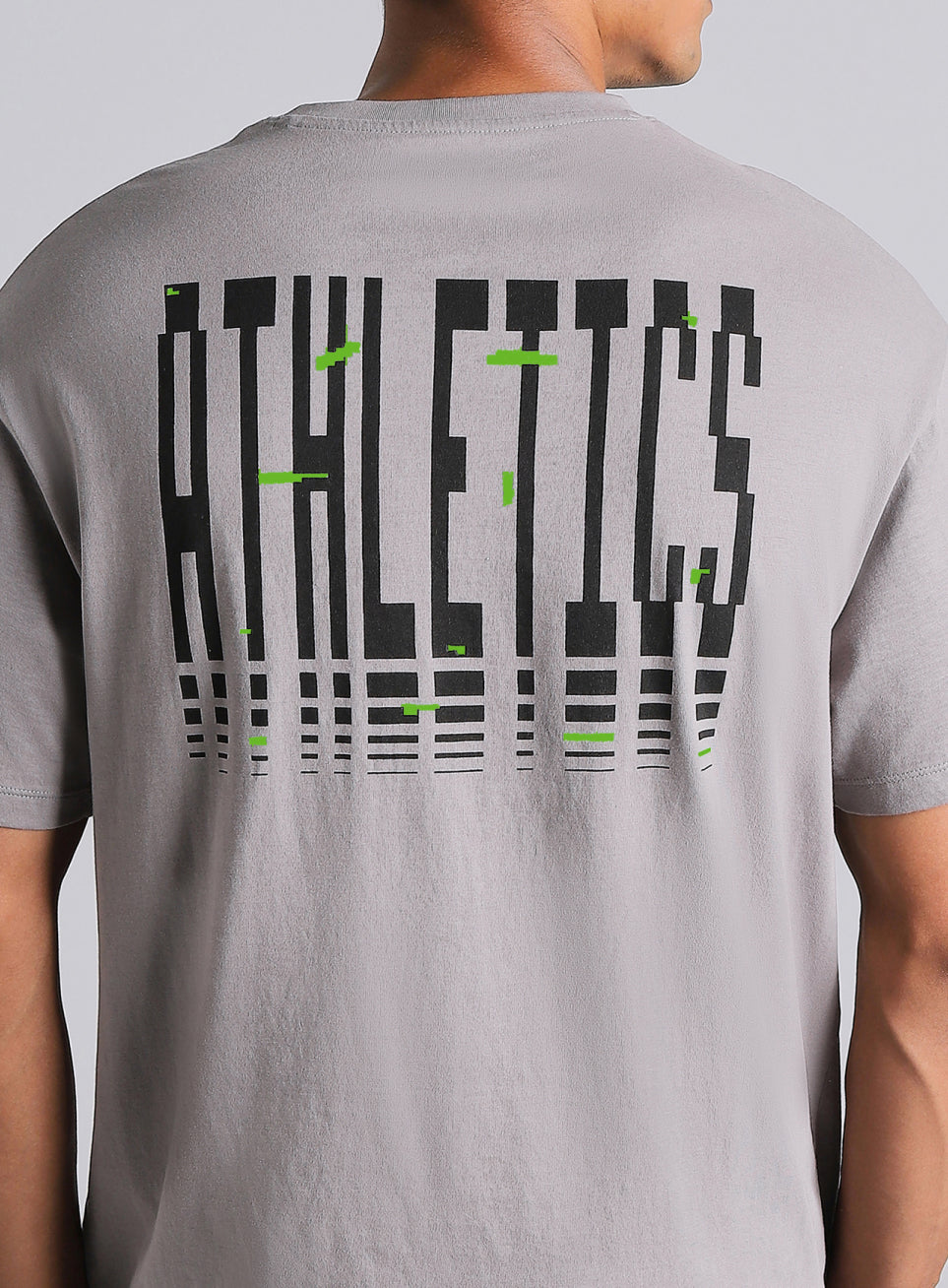 Men's Grey True Athletics Graphic Relaxed Fit T-shirt