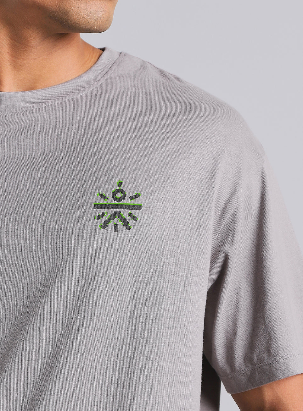 Men's Grey True Athletics Graphic Relaxed Fit T-shirt