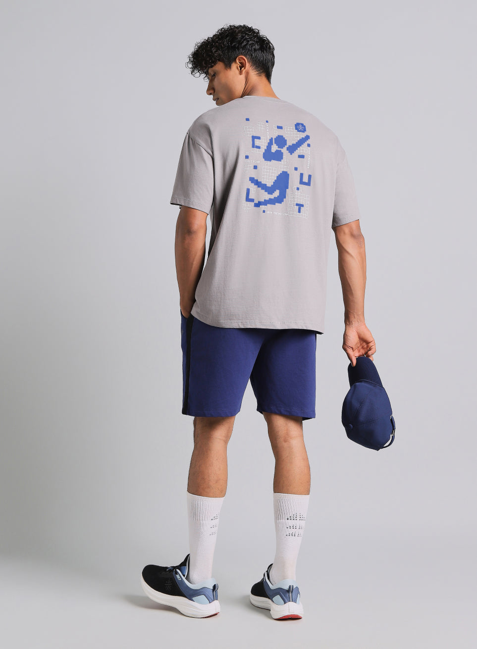 Men's Grey Cult Power Play Oversized Fit T-shirt