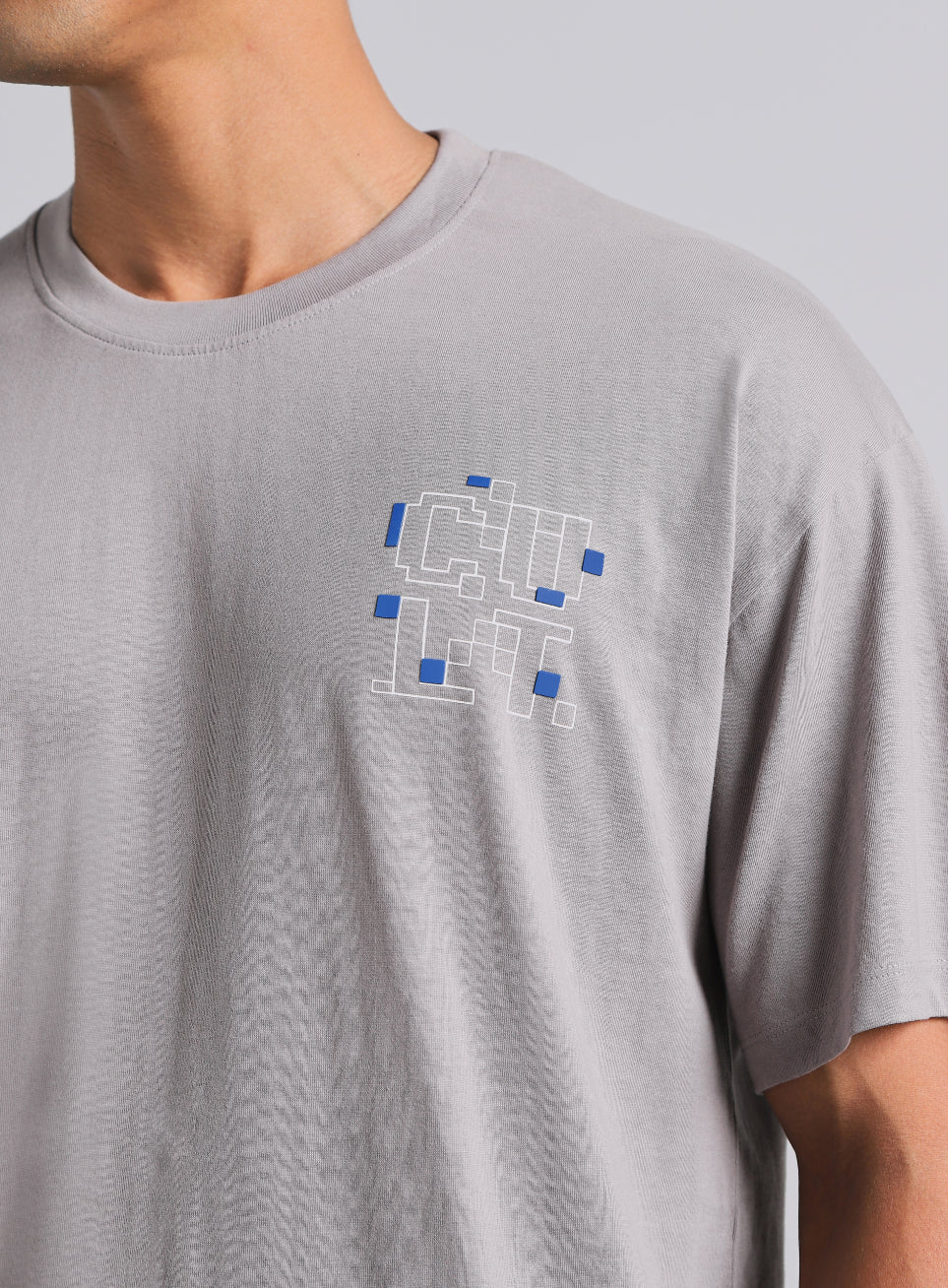 Men's Grey Cult Power Play Oversized Fit T-shirt