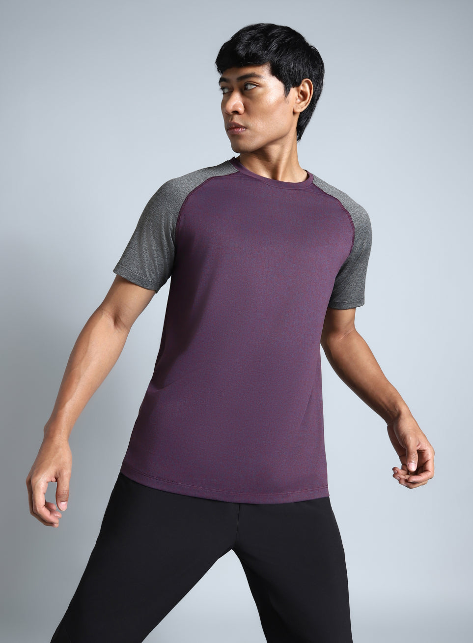 Men's Purple Colourblocked COMFORtech T-shirt