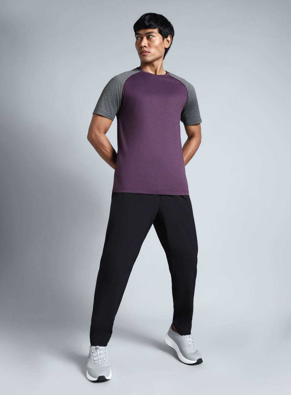 Men's Purple Colourblocked COMFORtech T-shirt