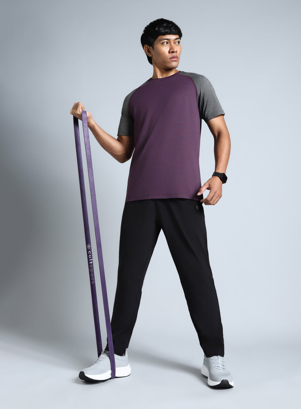 Men's Purple Colourblocked COMFORtech T-shirt