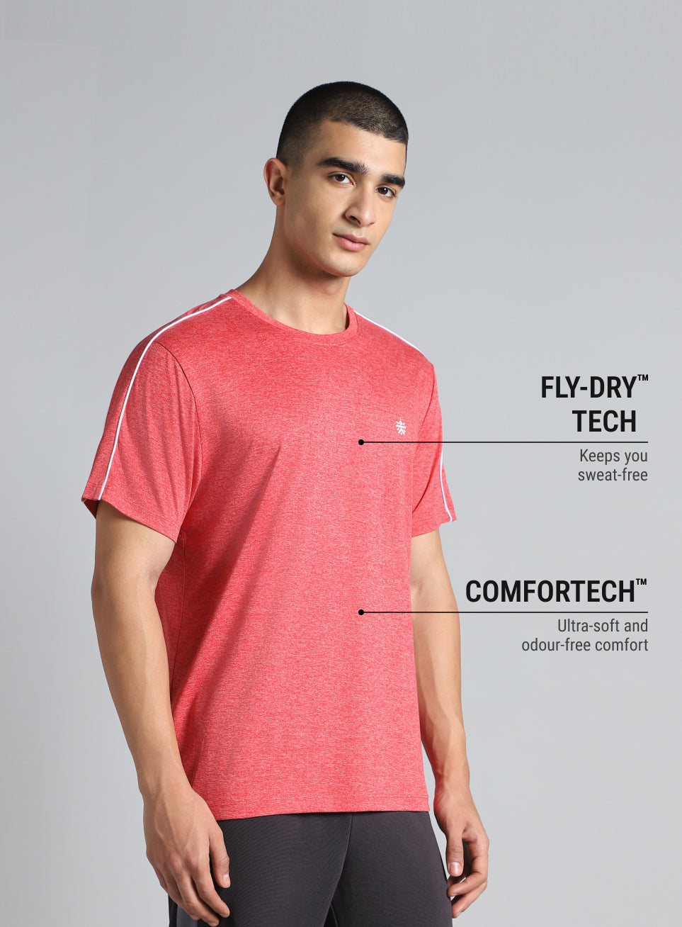 Men's Red Active Day COMFORtech T-shirt