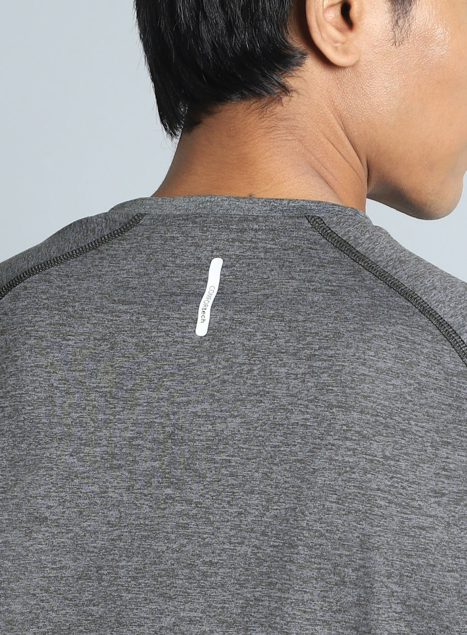 Men's Dark Grey Active Day COMFORtech Full Sleeve T-shirt