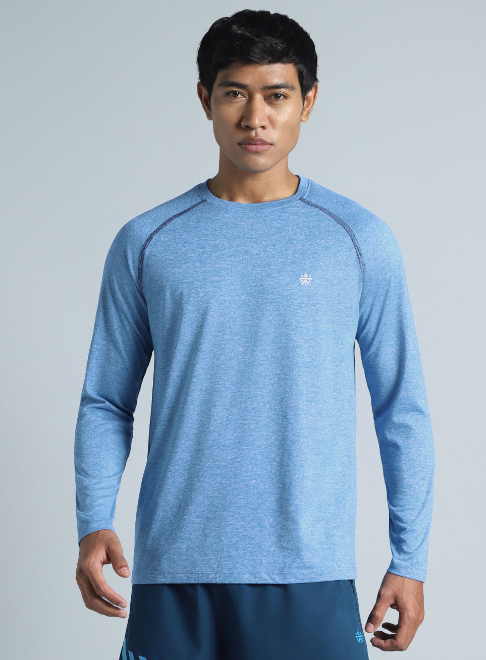 Men's Blue Active Day COMFORtech Full Sleeve T-shirt