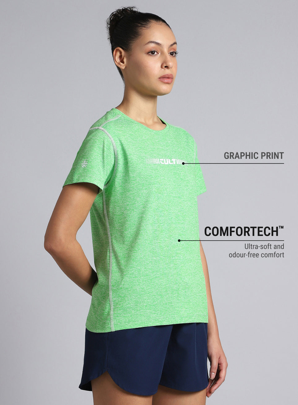 Women's Green Training HIIT COMFORtech T-shirt