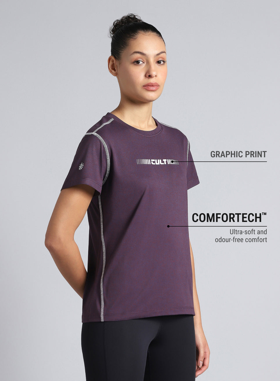Women's Purple Training HIIT COMFORtech T-shirt