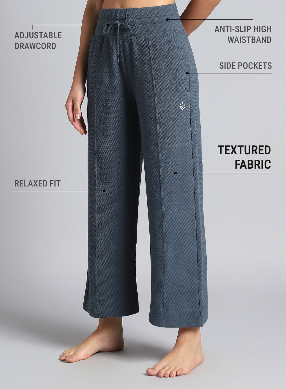 Women's Teal Yoga Flow Wide Leg Pants