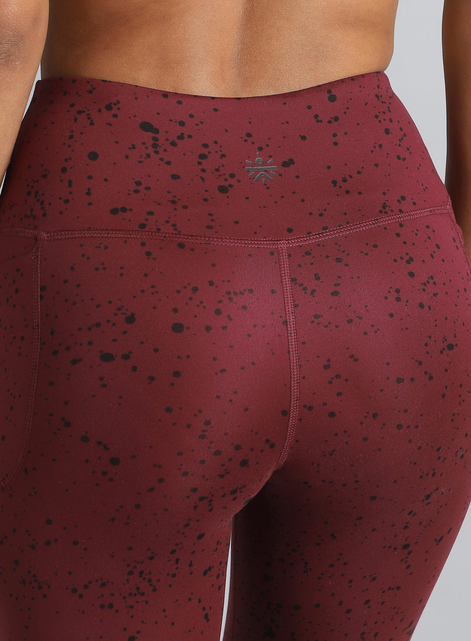 Women's Maroon Printed Train All Day COMFlex Tights