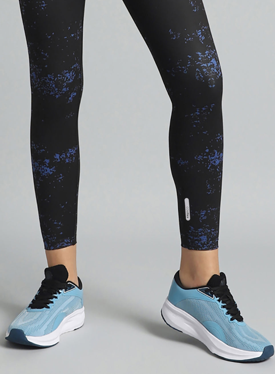 Women's Black Printed Train All Day COMFlex Tights