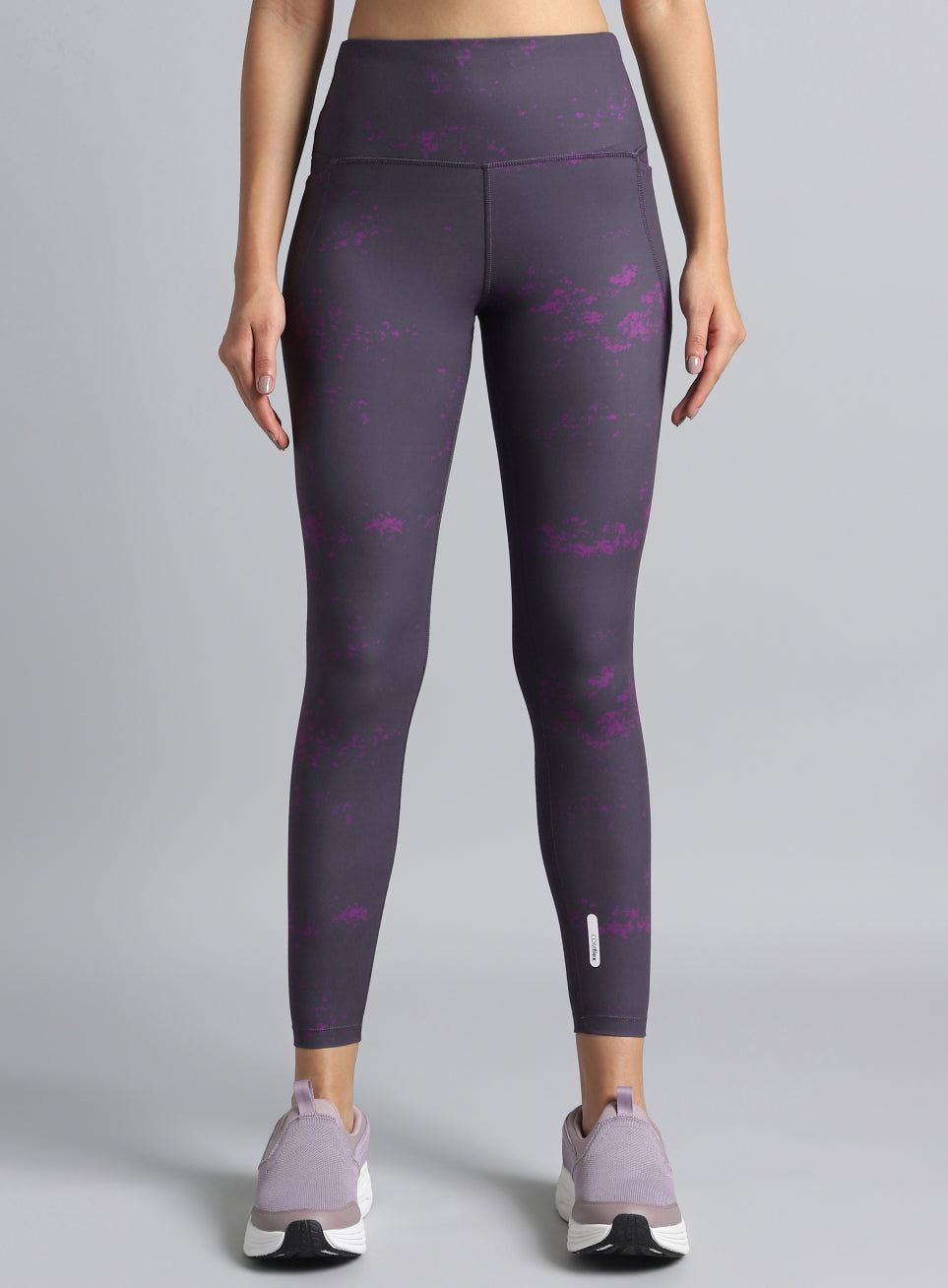 Women's Purple Printed Train All Day COMFlex Tights