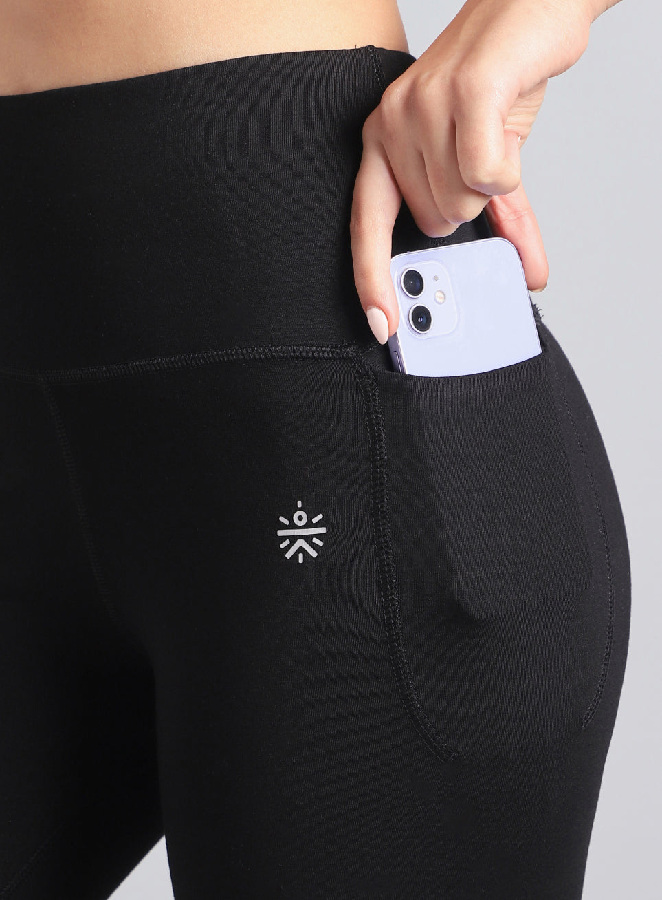 Women's Black Premium Cotton Training Tights