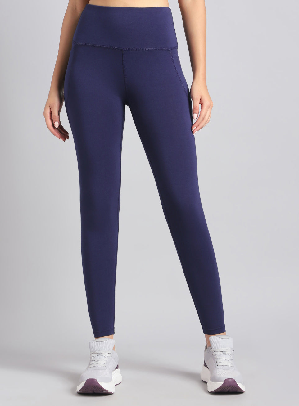 Women's Navy Premium Cotton Training Tights