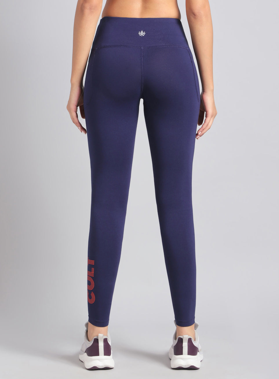 Women's Navy Premium Cotton Training Tights