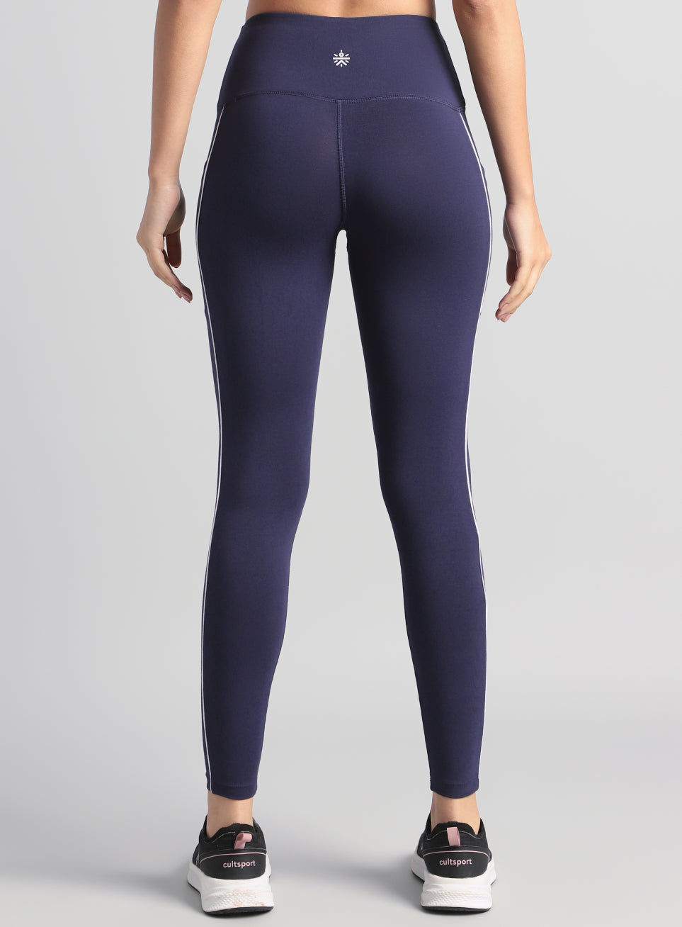 Women's Navy Train and Flow Cotton Tights