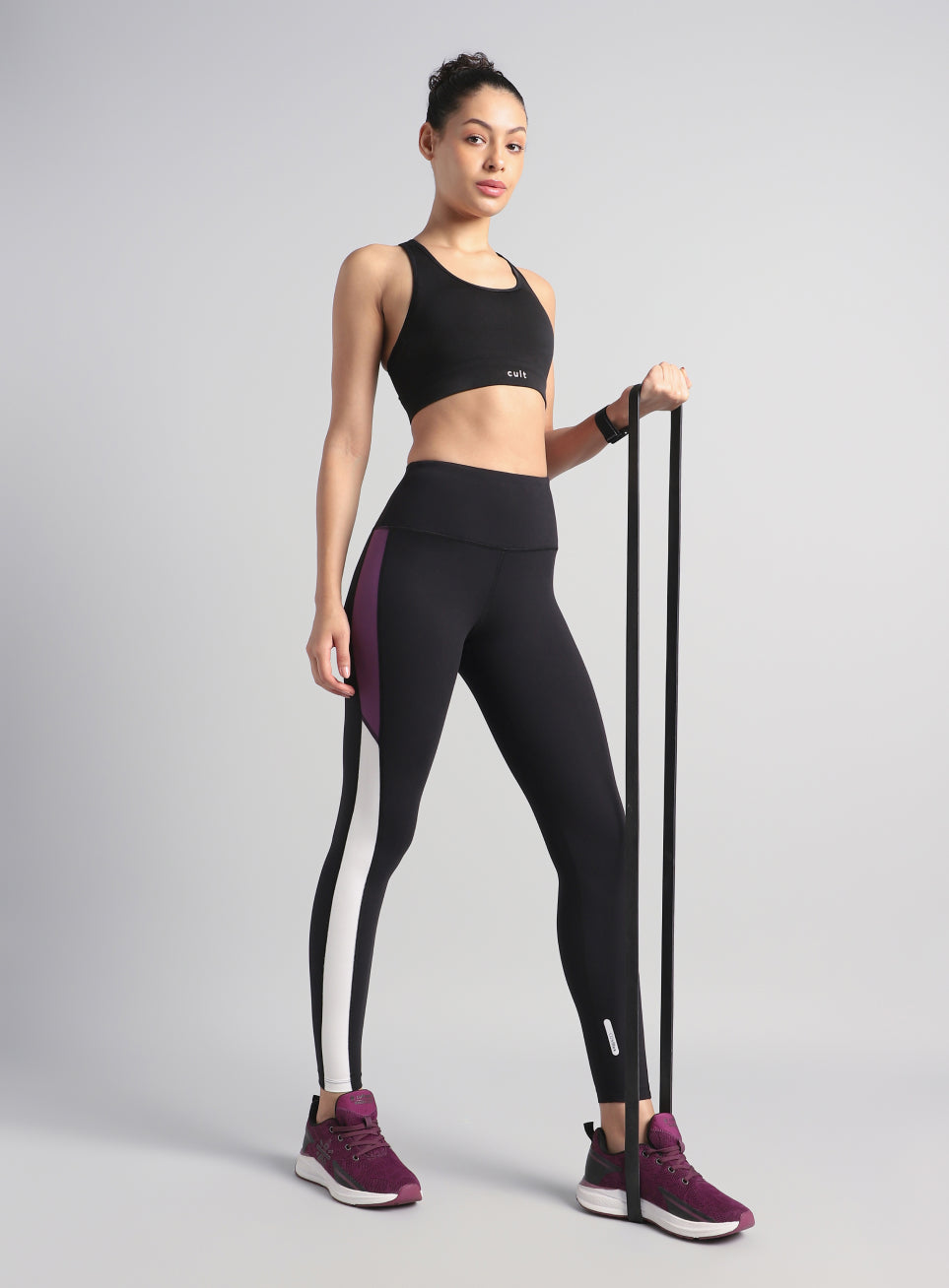 Women's Black Energy Pop Performance COMFlex Tights