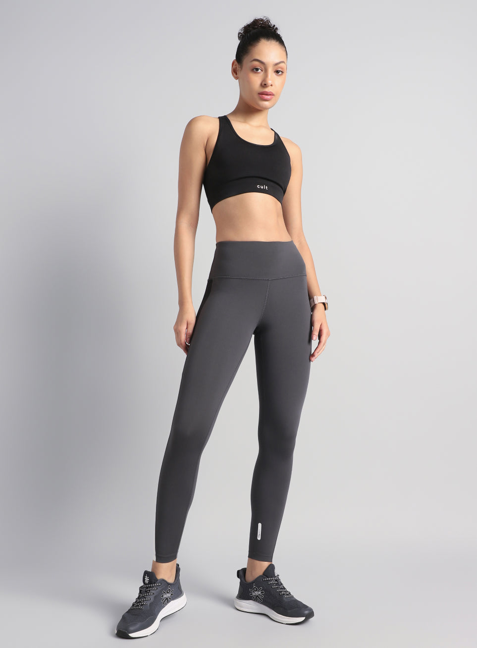 Women's Dark Grey Energy Pop Performance COMFlex Tights