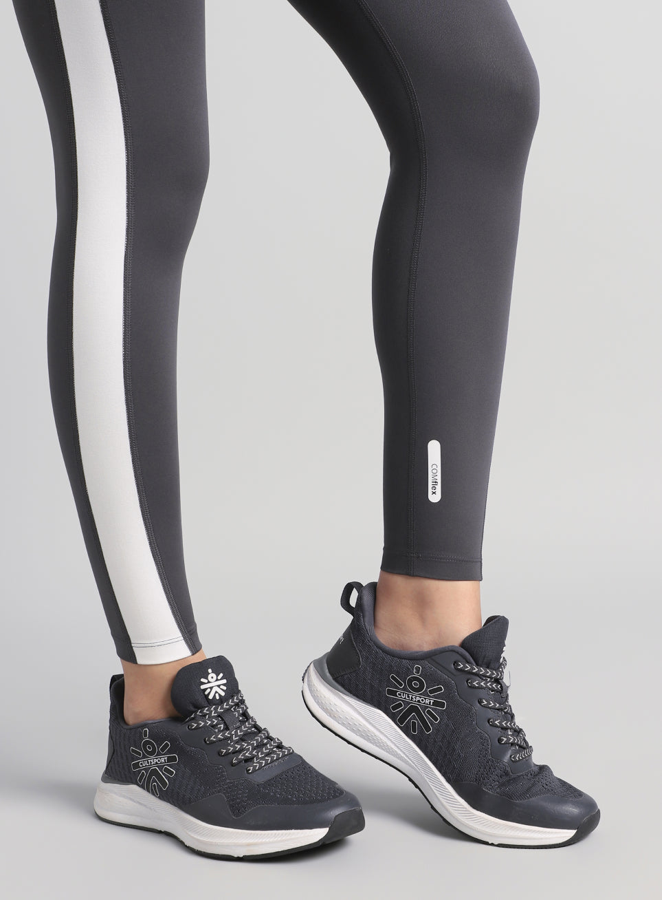 Women's Dark Grey Energy Pop Performance COMFlex Tights