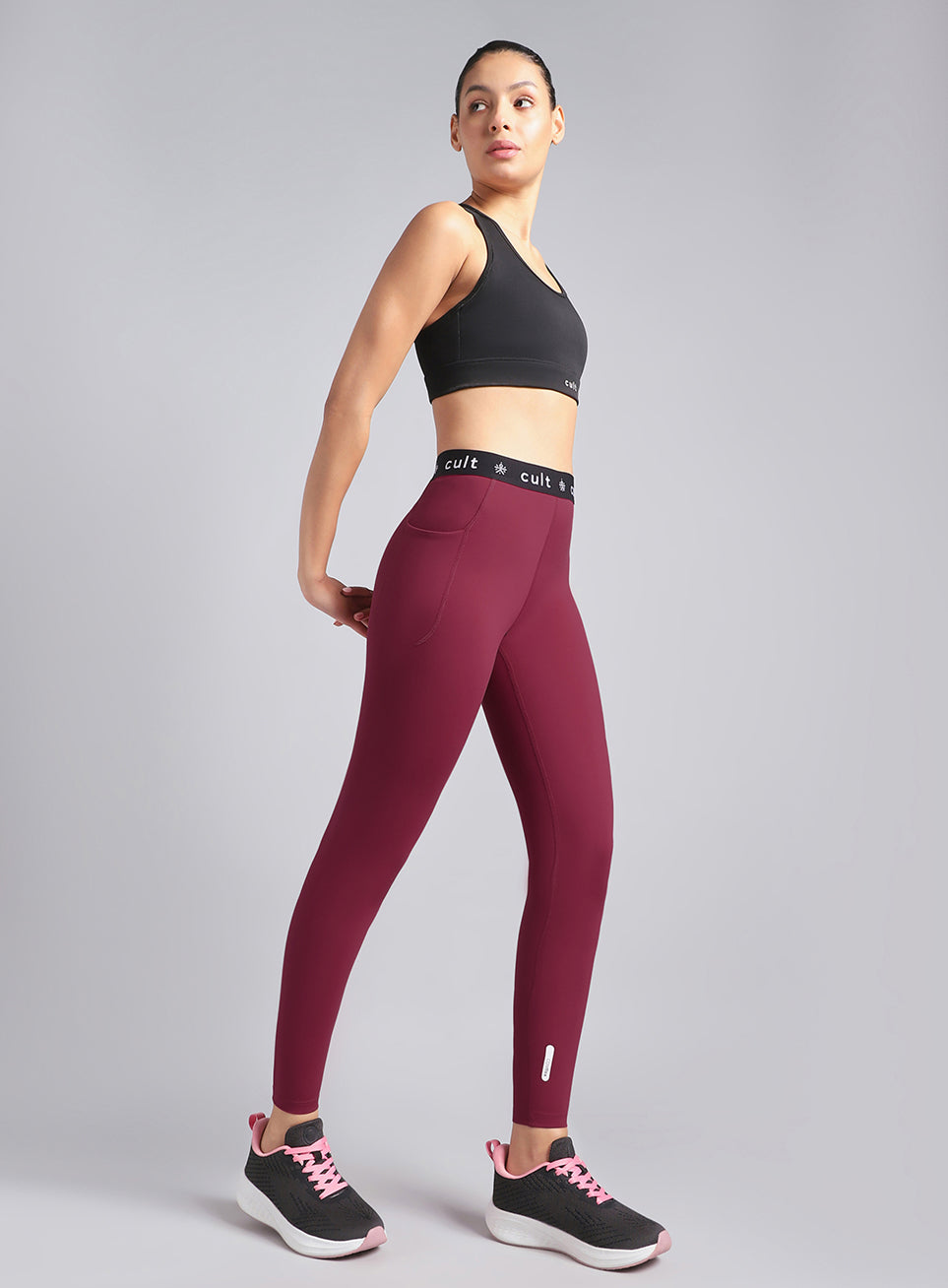 Women's Maroon Move Easy COMFlex Tights