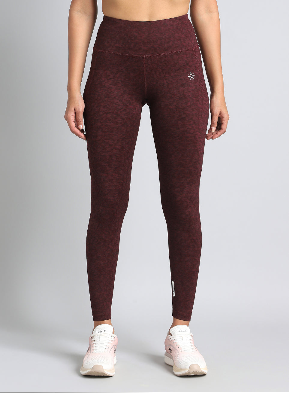 Women's Maroon Printed Train All Day COMFlex Tights