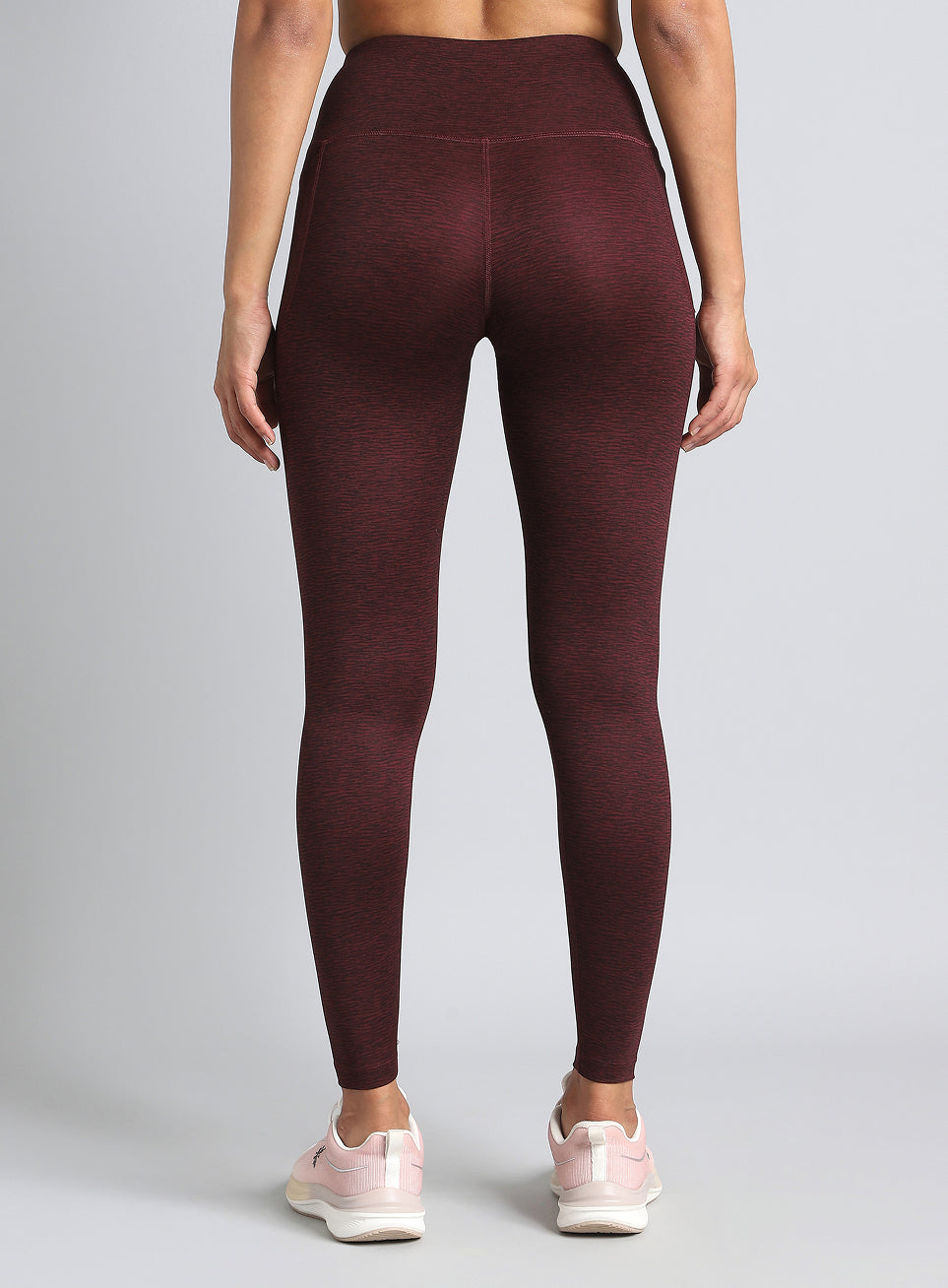 Women's Maroon Printed Train All Day COMFlex Tights
