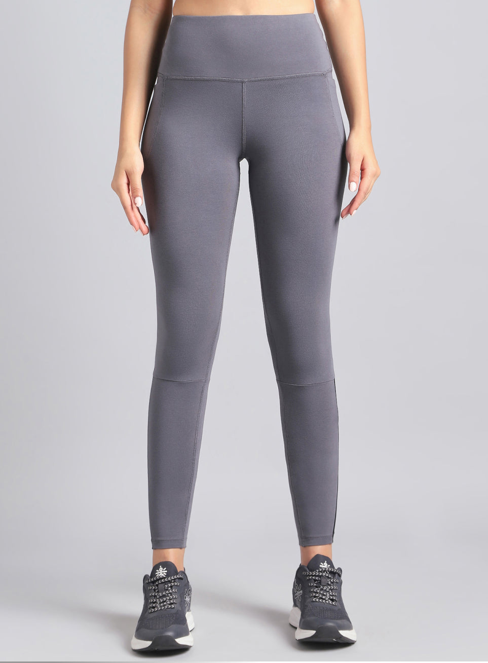 Women's Grey Step Up Cotton Tights