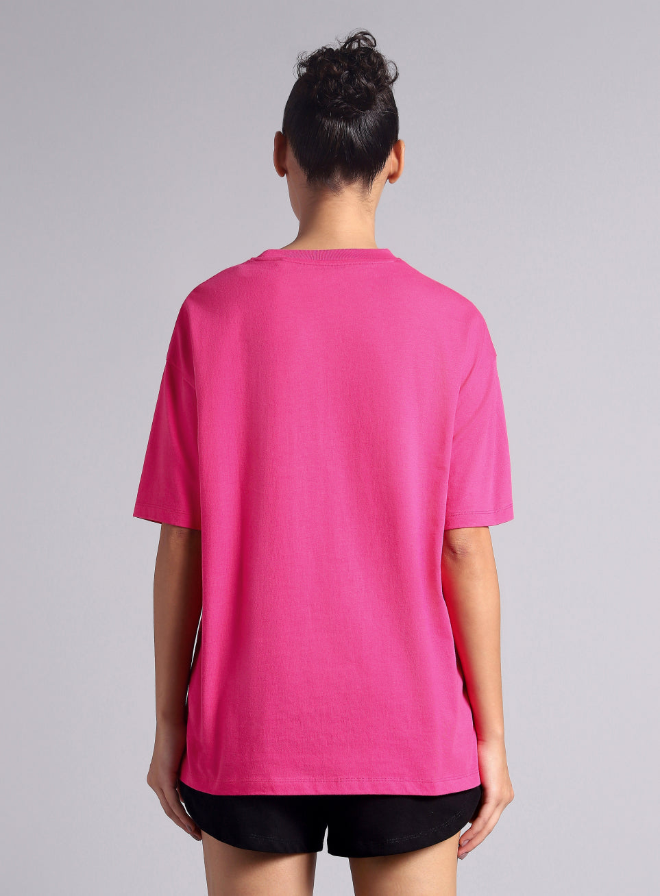 Women's Pink On The Move Graphic Oversized Fit T-shirt