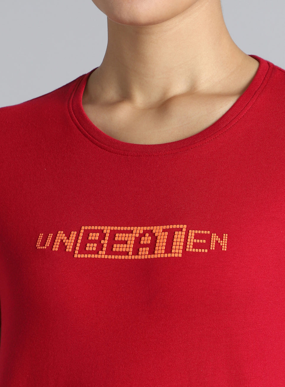 Women's Red Unbeaten Graphic T-shirt