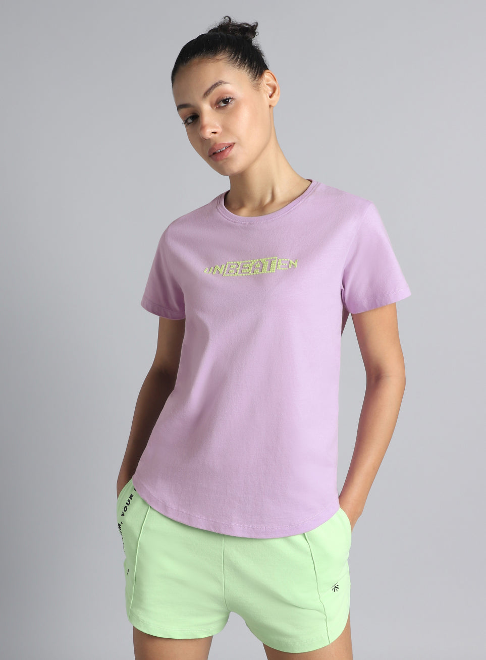 Women's Purple Unbeaten Graphic T-shirt