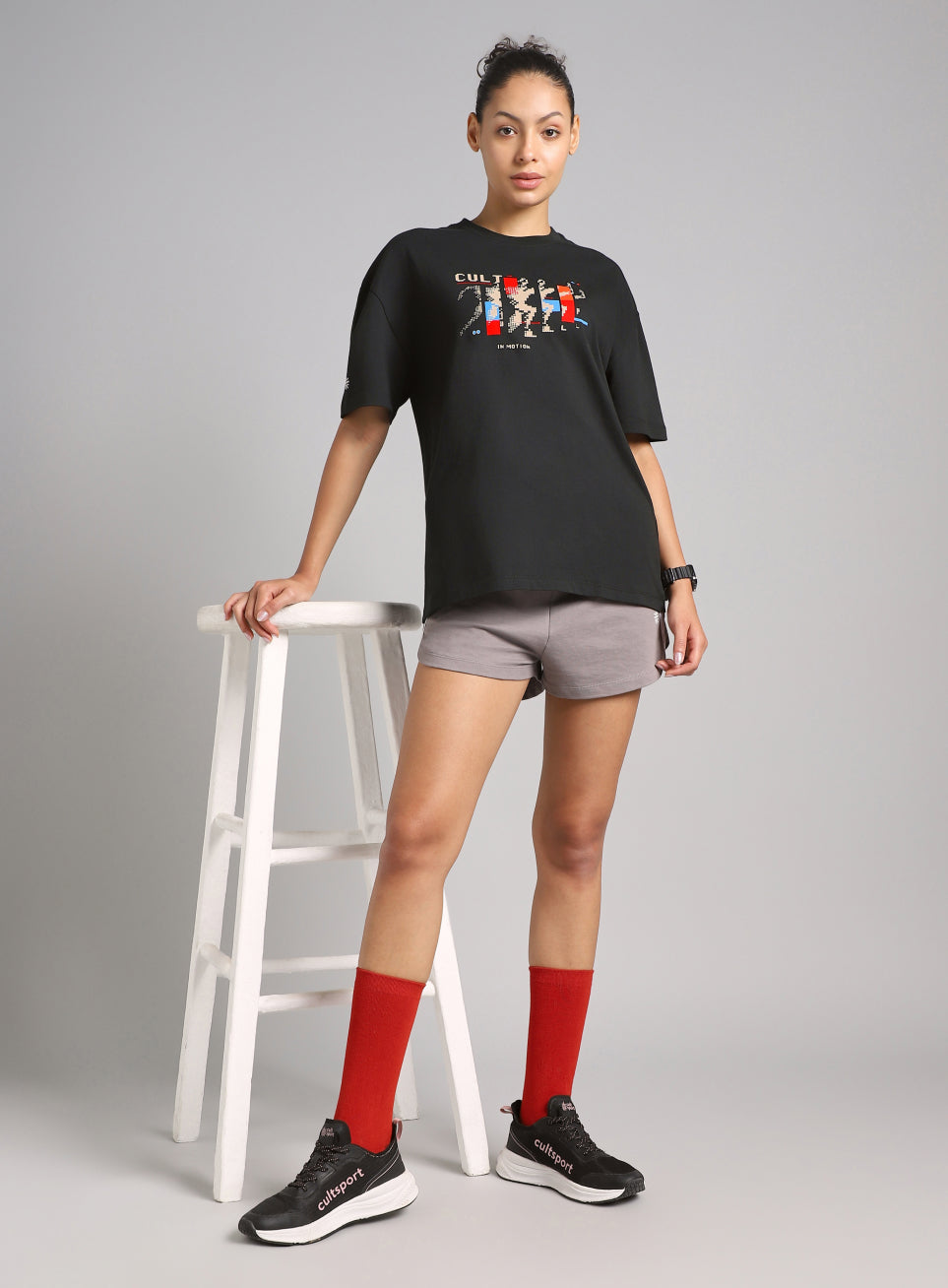 Women's Black Stay In Motion T-shirt
