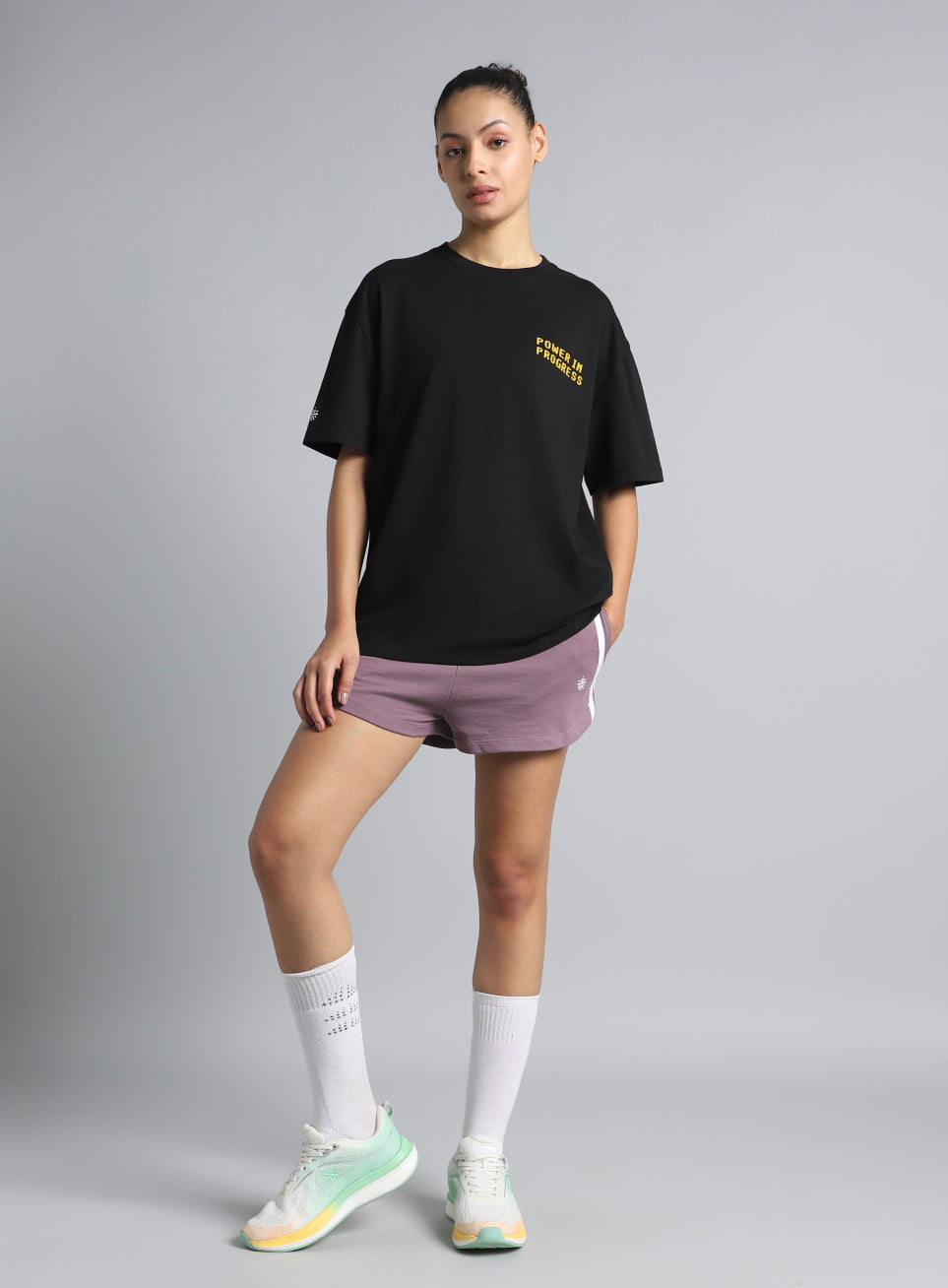 Women's Black Oversized Graphic T-shirt