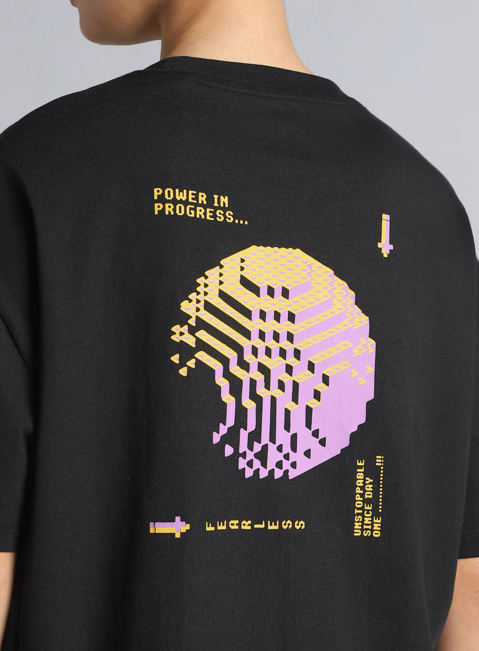 Women's Black Oversized Graphic T-shirt