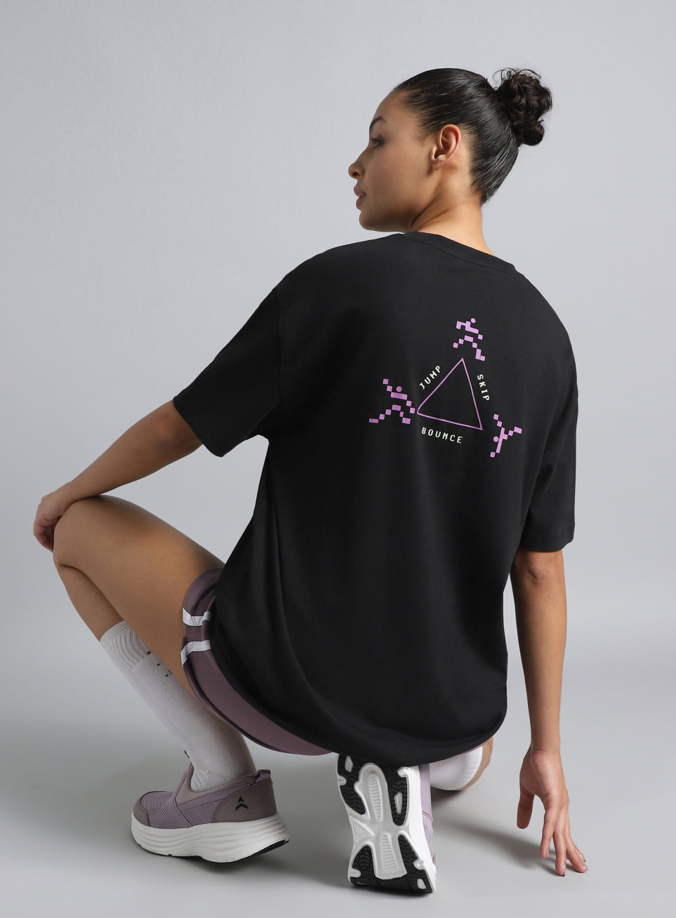 Women's Black Move Oversized T-shirt