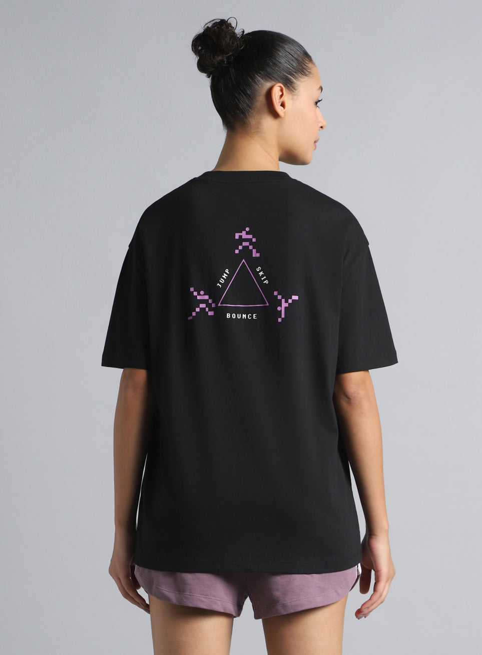 Women's Black Move Oversized T-shirt