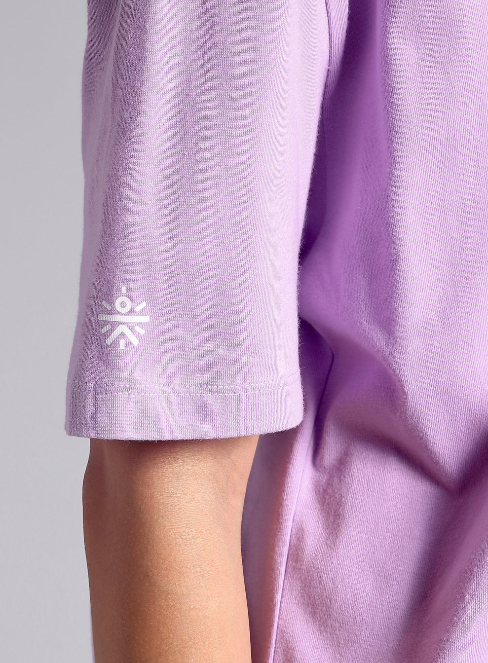 Women's Purple Sporty Graphic Oversized T-shirt