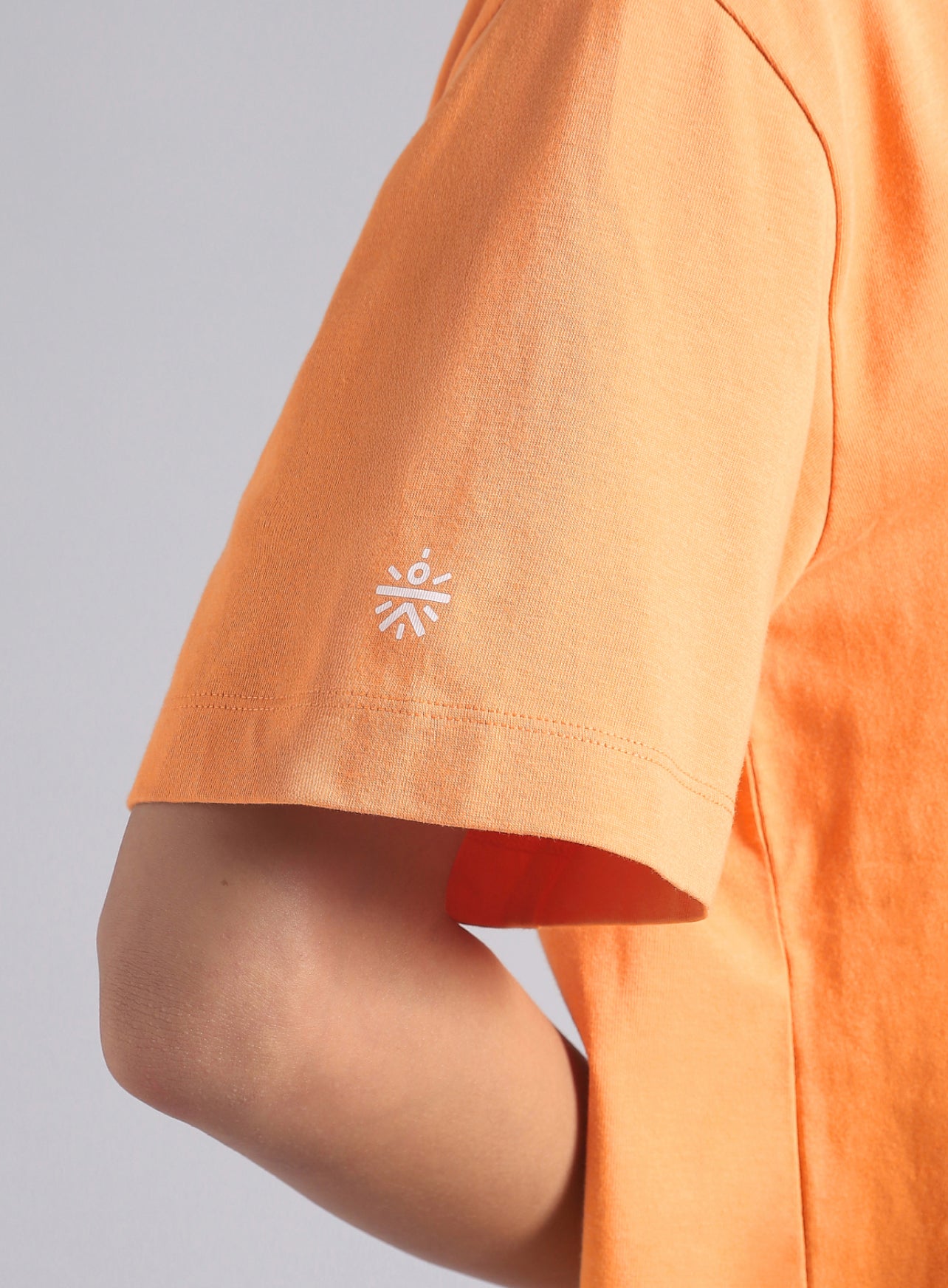 Women's Orange Graphic Relaxed Fit T-shirt
