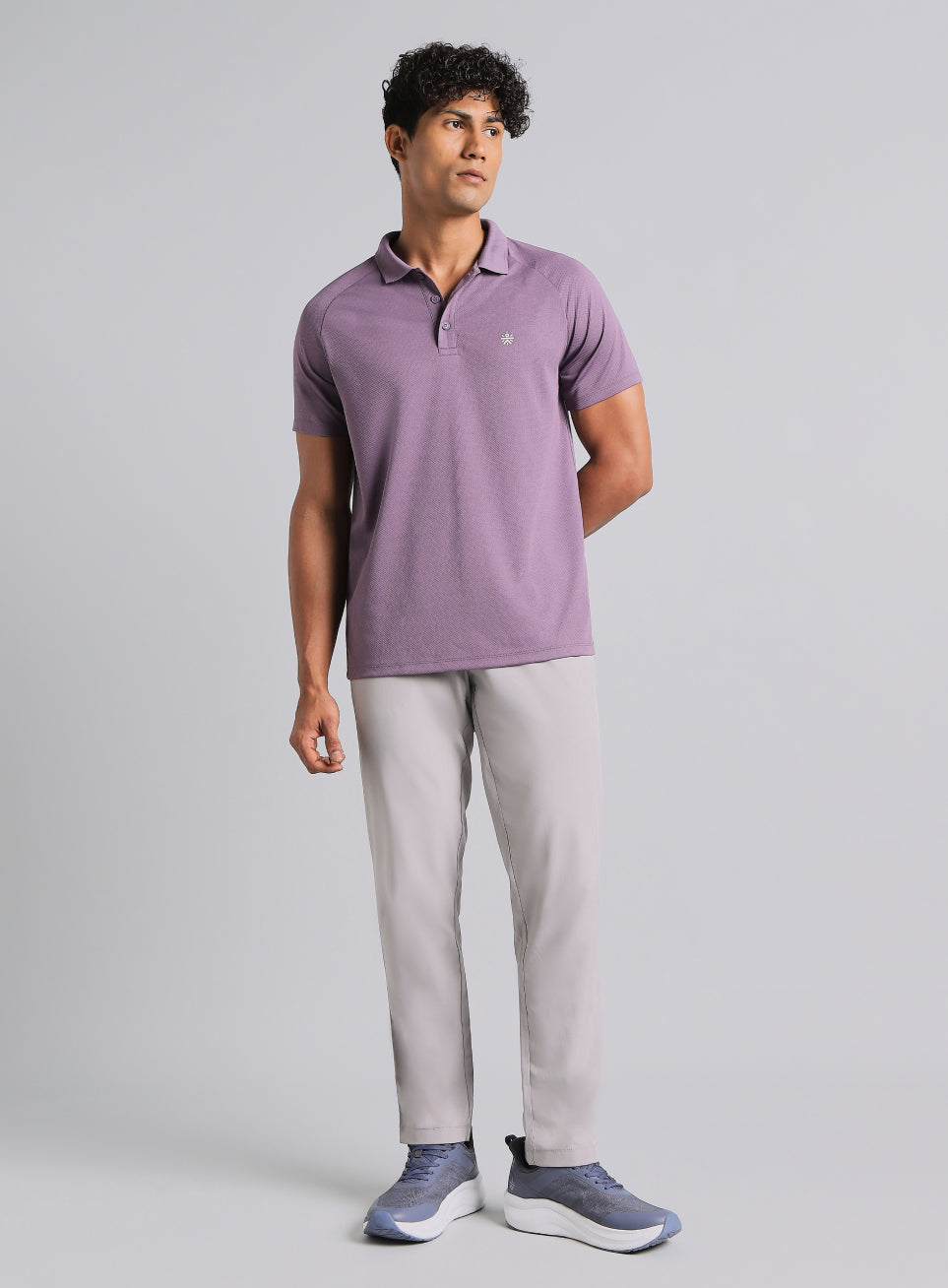 Men's Purple High Energy Performance Polo T-shirt