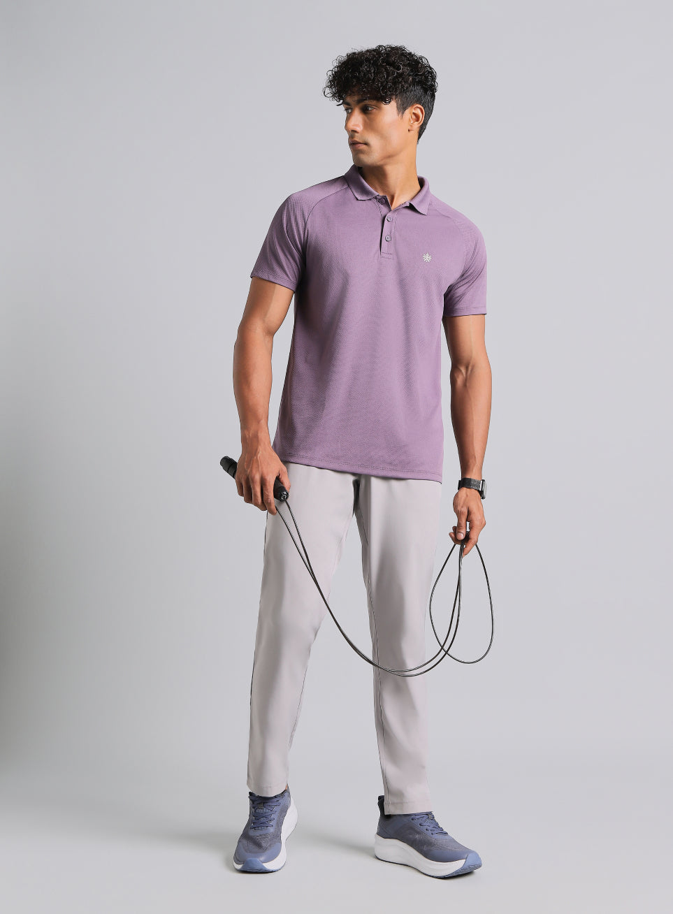 Men's Purple High Energy Performance Polo T-shirt