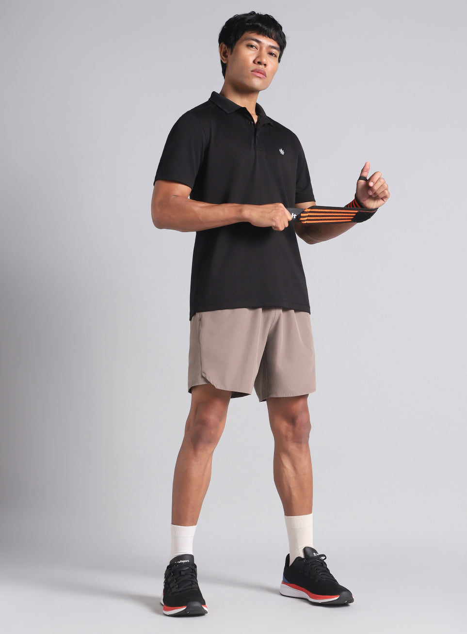 Men's Black Performance Sculpted Polo T-shirt