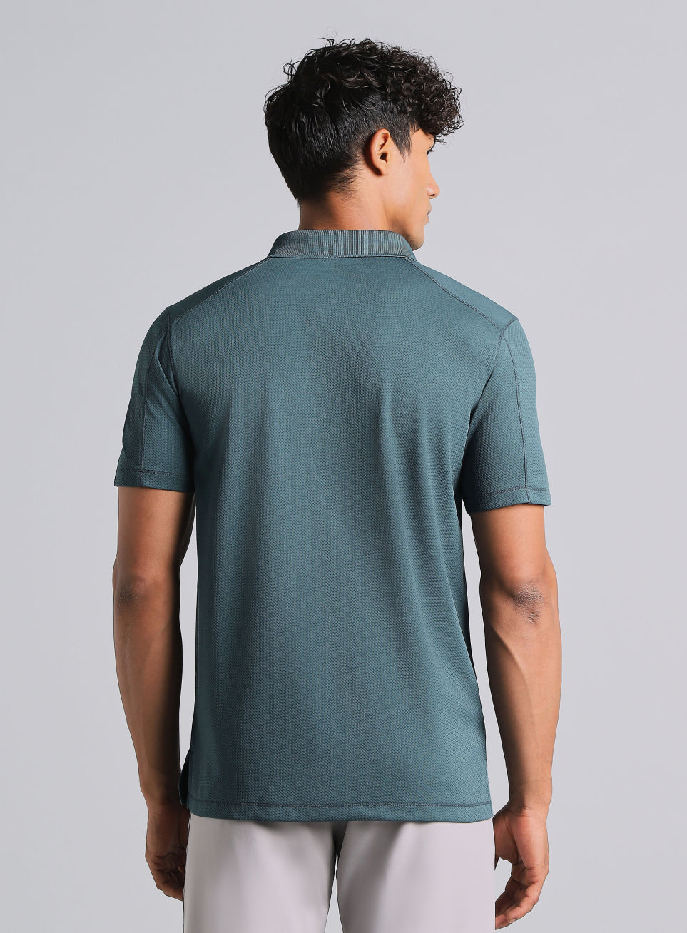 Men's Teal Performance Sculpted Polo T-shirt