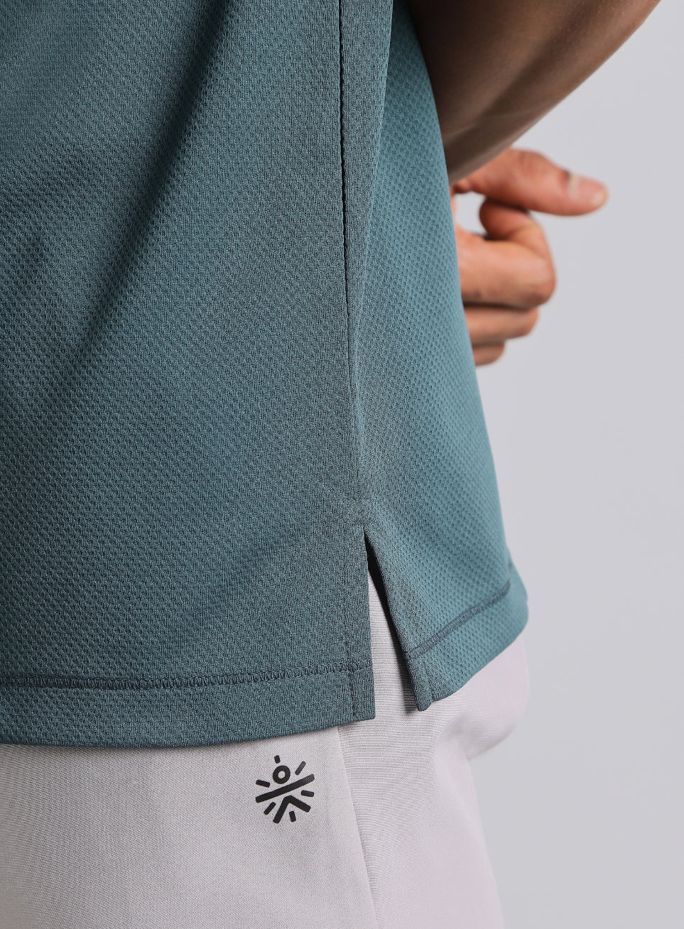 Men's Teal Performance Sculpted Polo T-shirt