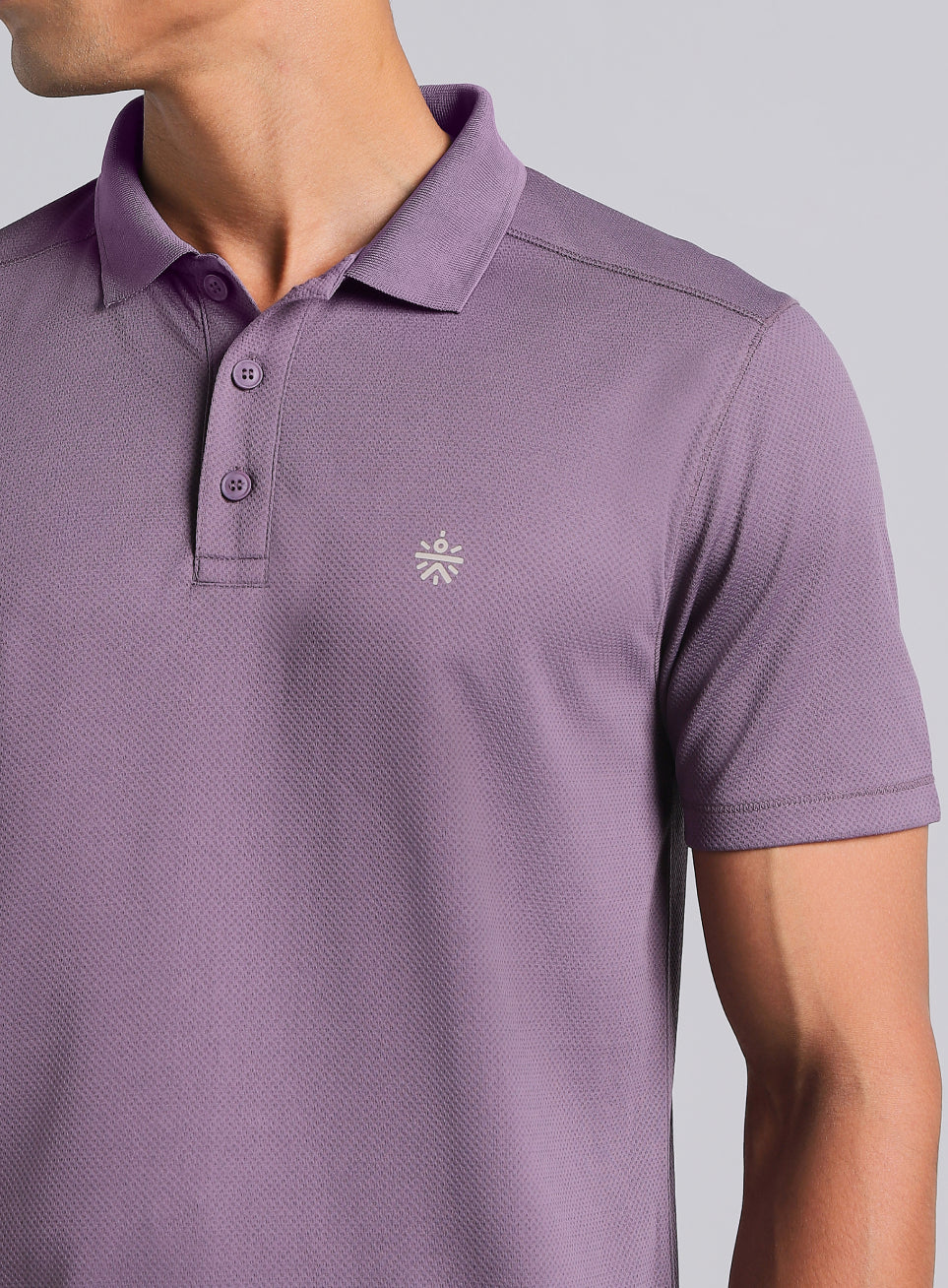 Men's Purple Performance Sculpted Polo T-shirt