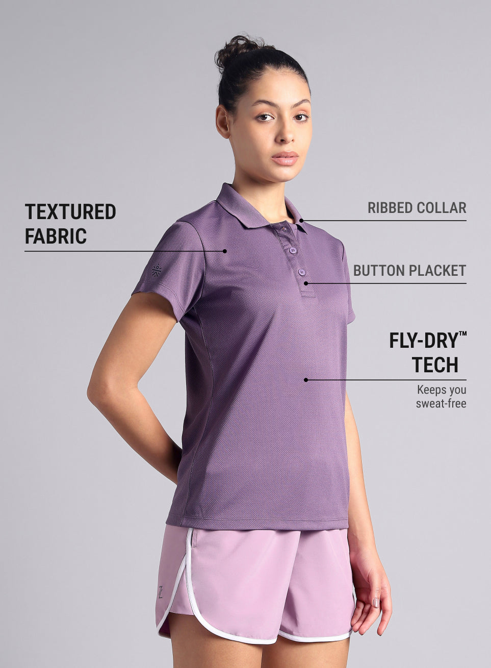 Women's Purple Performance Training Polo