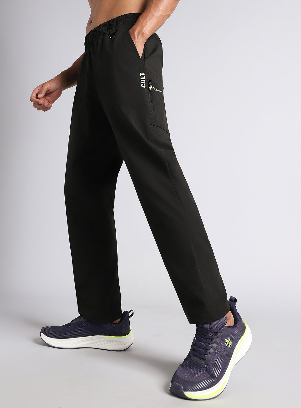 Men's Black Airport Travel Trackpants